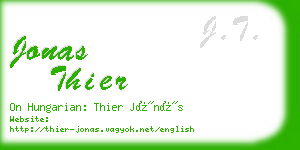 jonas thier business card